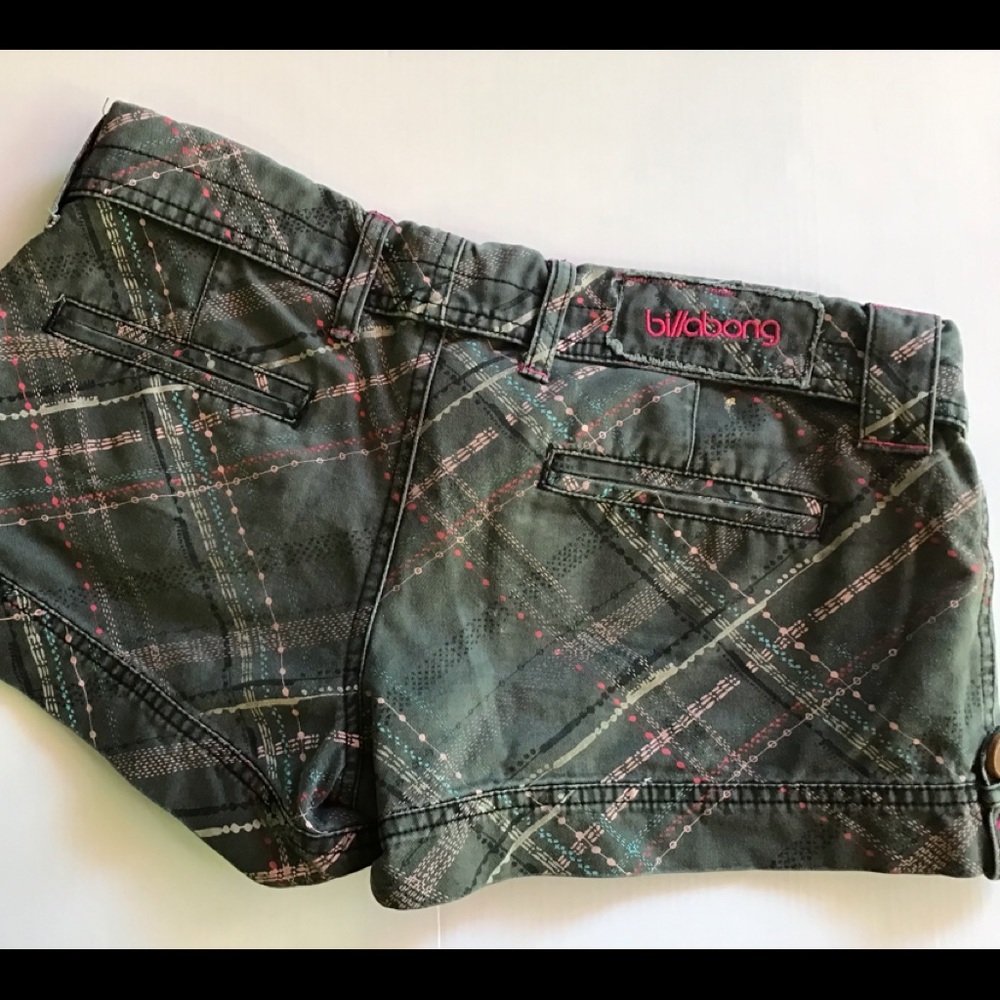 Billabong Grey fold over button Shorts Size 3